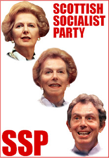 Thatcher morphing into Blair, SSP poster
