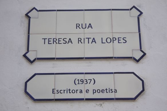 Teresa Rita Lopes street sign, Cacela Velha, 11 April 2012